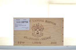 Chateau Langoa Barton 2000 St Julien 6 bts OWC  Chateau Langoa Barton 2000 St Julien 6 bts OWC