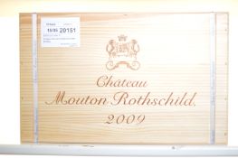 Chateau Mouton Rothschild 2009 Pauillac 6 bts OWC IN BOND  Chateau Mouton Rothschild 2009  Pauillac