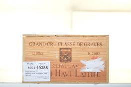 Château Smith Haut Lafitte 2003 Pessac Leognan 12 bts OWC IN BOND  Château Smith Haut Lafitte 2003
