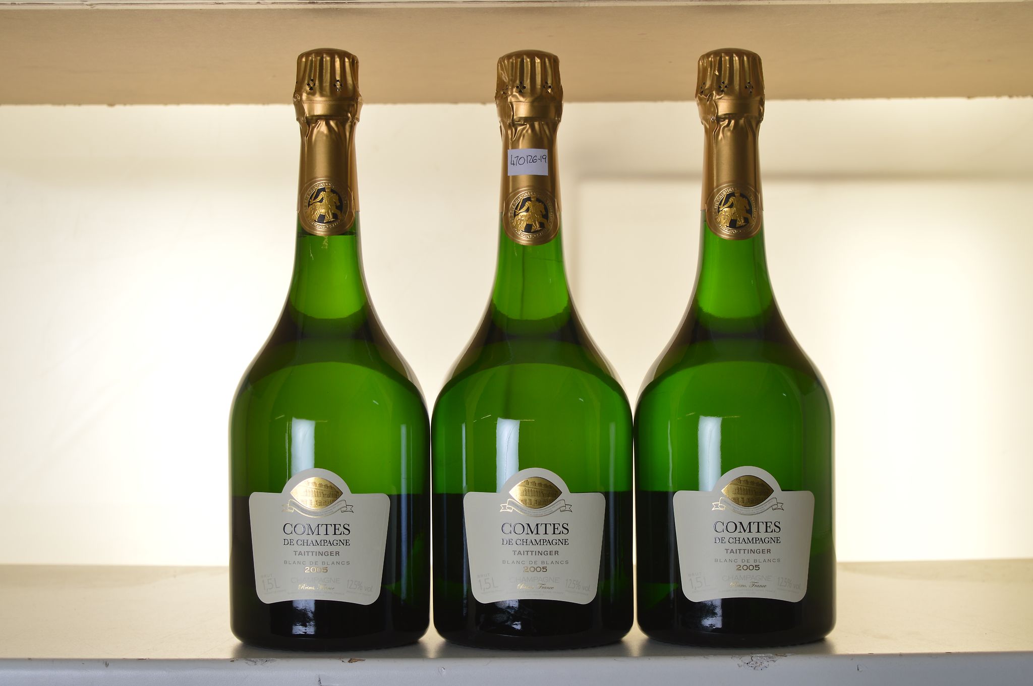 Champagne Taittinger Comtes de Champagne 2005 3 mags OCC IN BOND  Champagne Taittinger Comtes de