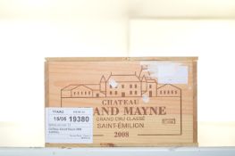 Château Grand Mayne 2008 St Emilion GCC 12 bts OWC IN BOND  Château Grand Mayne 2008  St Emilion GCC