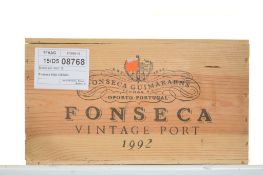 Fonseca Vintage Port 1992 12 bts  Fonseca Vintage Port 1992 12 bts