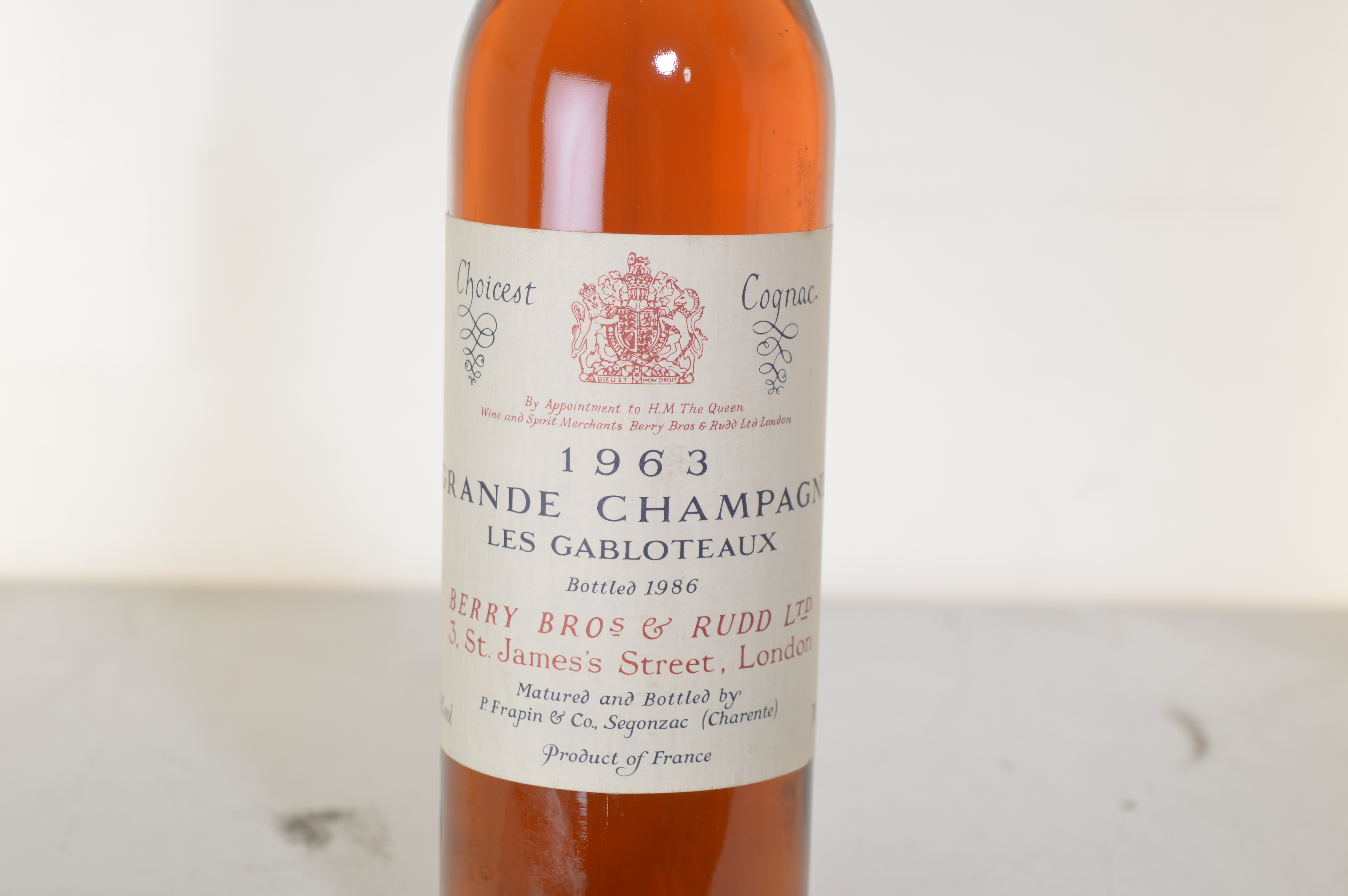 Grande Fin Champagne Cognac Les Gabloteaux 1963 Bottled 1986 70cl 40% vol 1 bt  Grande Fin Champagne - Image 3 of 4