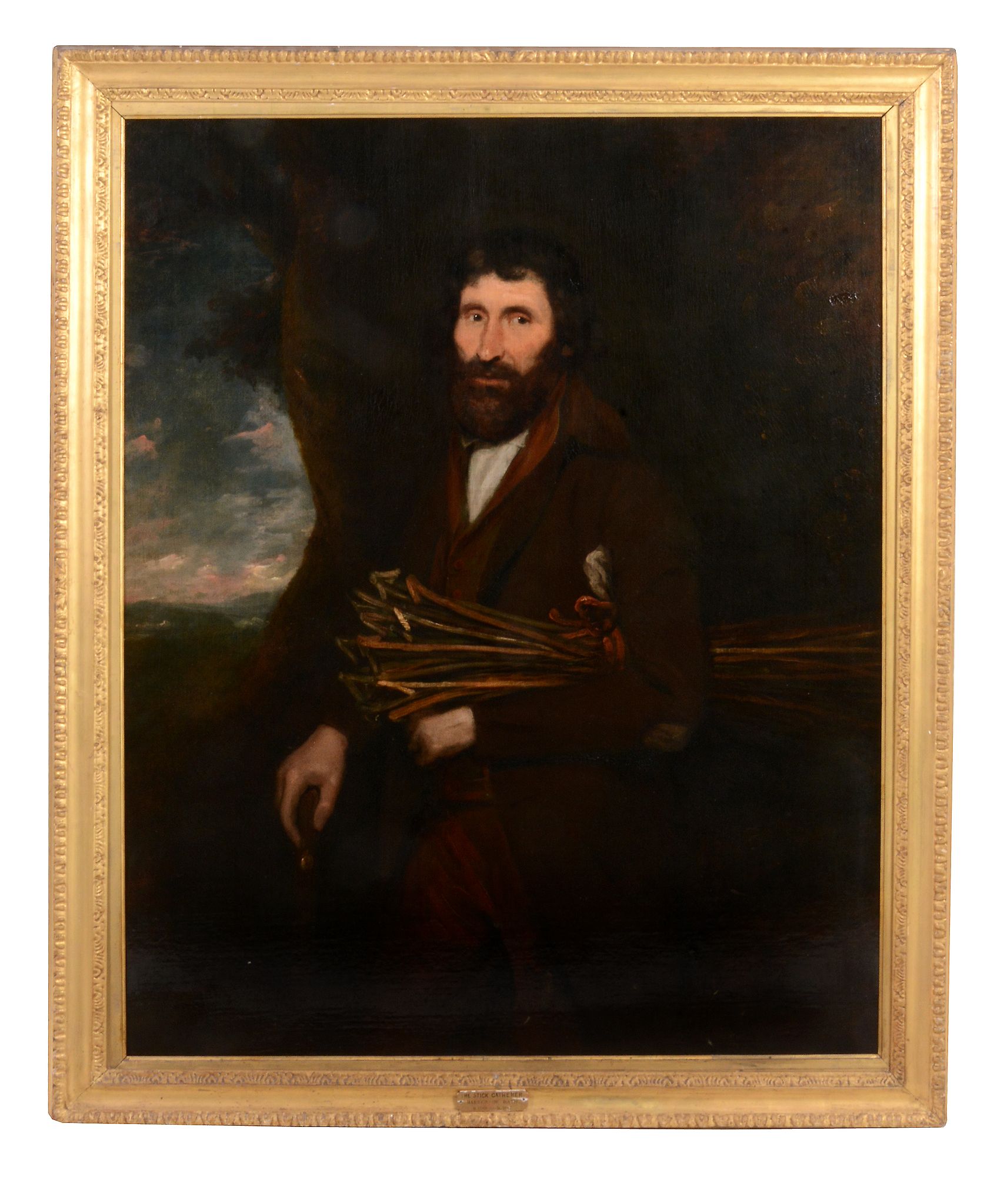 Thomas Barker of Bath (1769-1847) - The Stick Gatherer Oil on canvas 124.5 x 99.5 cm.(49 x 39 1/4 - Image 3 of 3