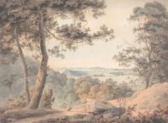 William Payne (c.1760 - c.1830) - View from Mount Pleasant, Stoke; Mount Edgecombe, Island of Penlee