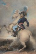 Circle ofAntoine Charles Horace Vernet (1758-1836) - Portrait of Napoleon on horseback Bodycolour,