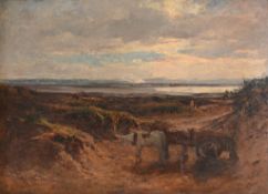 John Finnie ( 1829-1907) - Sand casting in the Mersey Estuary Oil on canvas Artist inscribed on