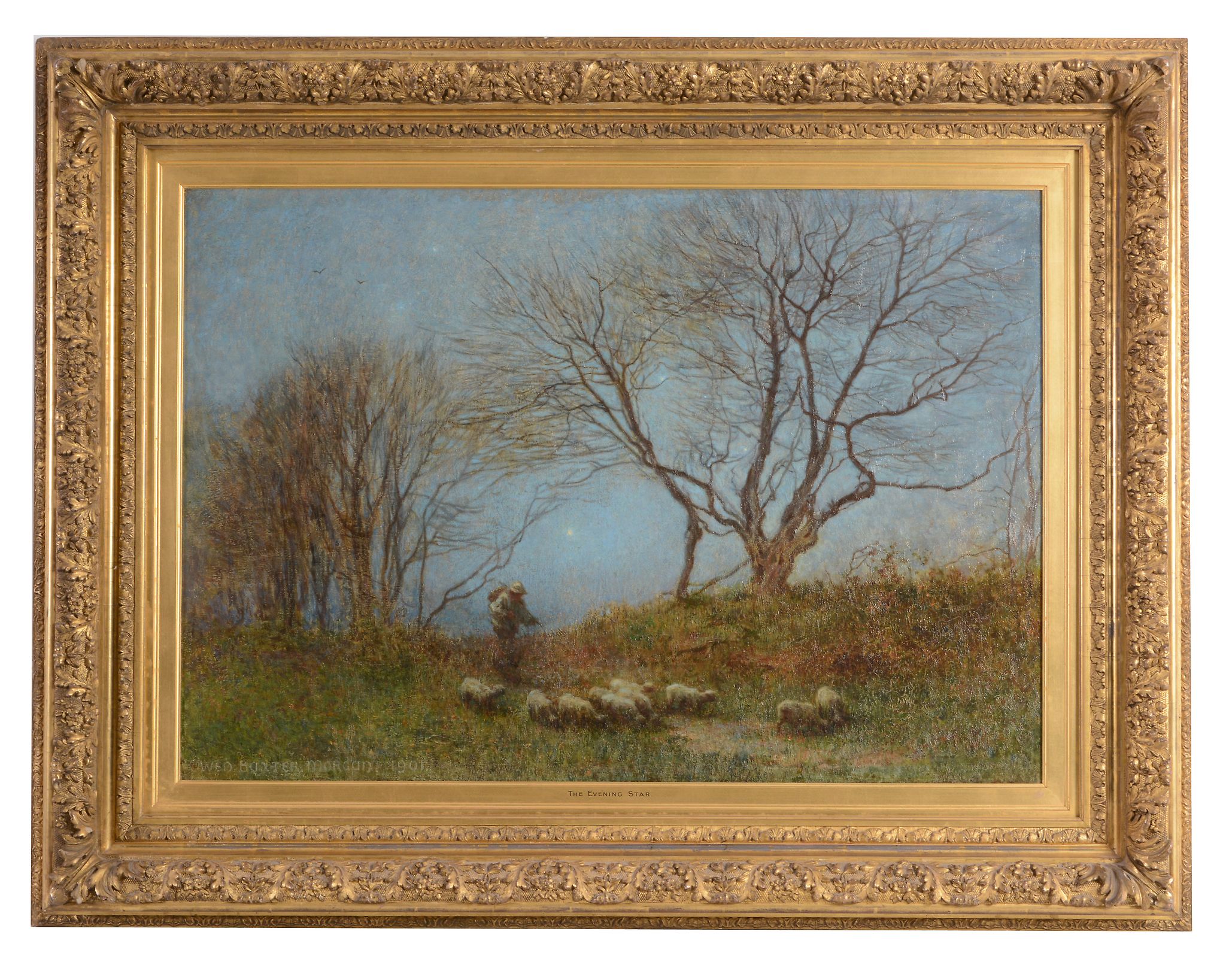 Baxter Morgan (fl.1898-1901) - The Evening Star Oil on canvas Signed and dated   1901   lower left - Image 2 of 3