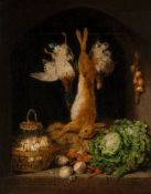 Benjamin Blake (1757-1830) - Still life in a larder, with game, eggs, and vegetables Oil on panel