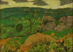 Grégoire Michonze (1902-1982) - A sping landscape Oil on canvas Signed lower right 16 x 22 cm.(6 1/4