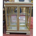 A "Gilded" Display Cabinet   with mirrored interior.69cm wide x 89cm high.