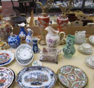 A quantity of decorative ceramics  , to include a Japanese vase, an Oriental ginger jar, Losol ware