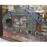 'Finest Old Scotch Whisky MESSrs RENTON  &  Co,  Berwick on Tweed'     Advertising mirror  , 61cm x