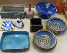 A quantity of 20th Century ceramics and collectable items   to include a studio pottery