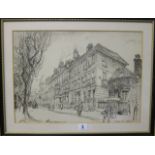 Hanslip Fletcher (British 1874-1955) Cheyne Row, Chelsea Pen and Ink drawing Signed and dated 1927