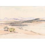 David Young Cameron (1865-1945) In Badenoch Watercolour over graphite Inscribed title lower left,