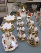 Royal Albert 'Old County Roses' part tea, coffee and dinner service  , to include coffee pot, sugar
