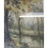Kenneth Bond (20th Century) River Landscape Watercolour Signed lower left 36cm x 26cm