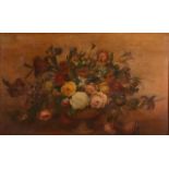 British School (late 19th Century) Still life of flowers Oil on canvas Unsigned  48cm x 80cm