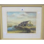 English School (20th Century) 'The Cobb, Lyme Regis' Watercolour Signed indistinctly lower right