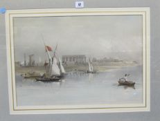 David Roberts R A (1796-1864) View on the Nile Lithograph by Louis Hague 30cm x 45cm