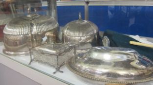 A quantity of silver plate   to include flatware etc