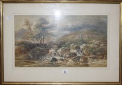 Edmund Morison Wimperis (1834-1900) 'Mountain Stream Capel Curig' North Wales  Watercolour