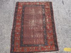 A Persian Saraband rug   137 x 100cm