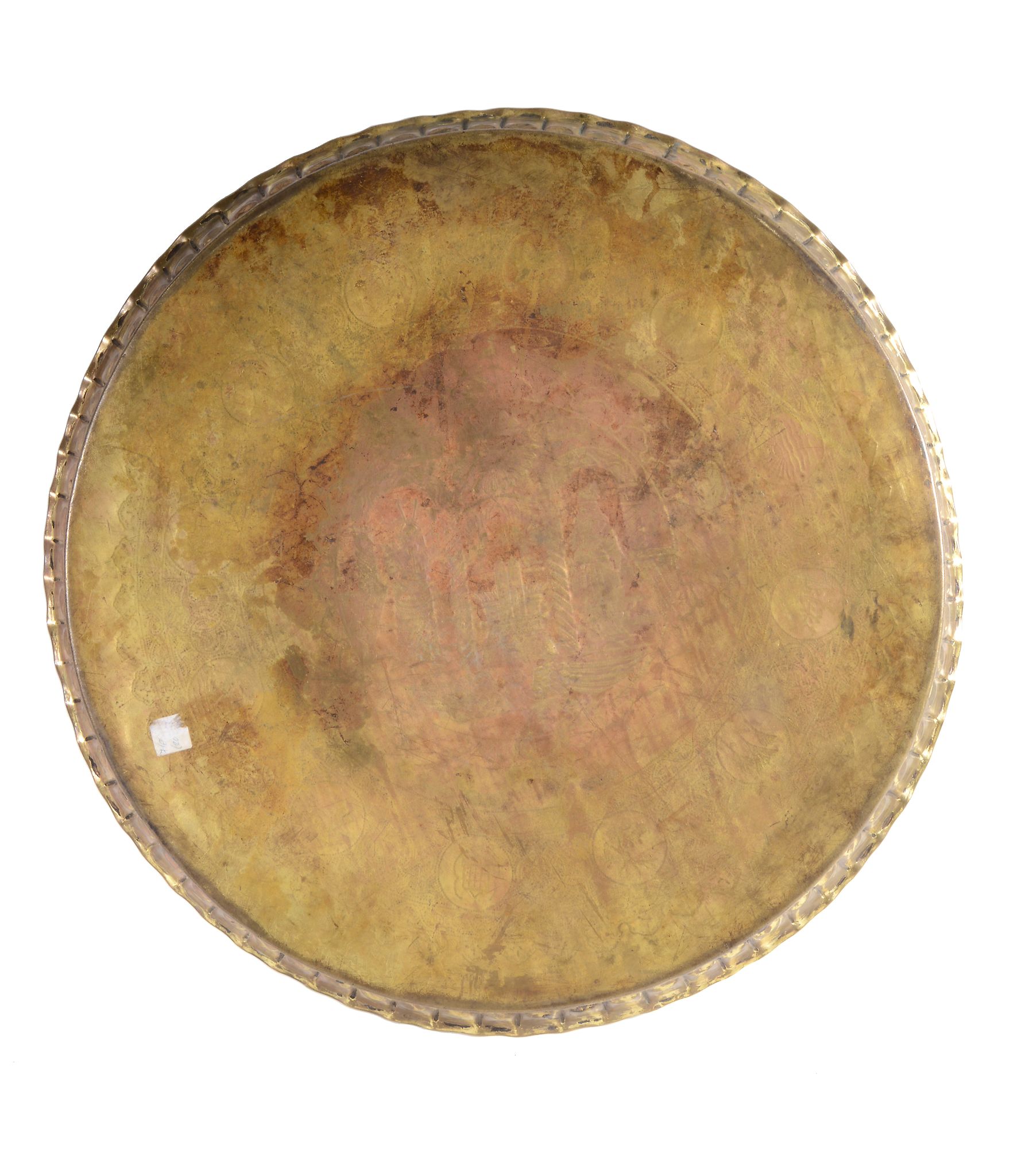 [Judaica] A Cairoware silver and copper inlaid brass circular tray, Egypt  [Judaica] A Cairoware - Image 7 of 7