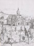 Jean Vinay (1901-1978) - Rome Pen and black ink on writing paper Extensive inscription   verso  31 x