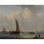 William Anderson (1757-1837) - Peaceful sailing Oil on panel Artist and title inscribed on label