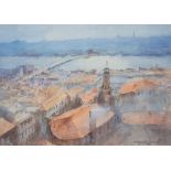 Roy Hammond (b.1934) - Istanbul from the Galata Tower Watercolour and bodycolour over traces of