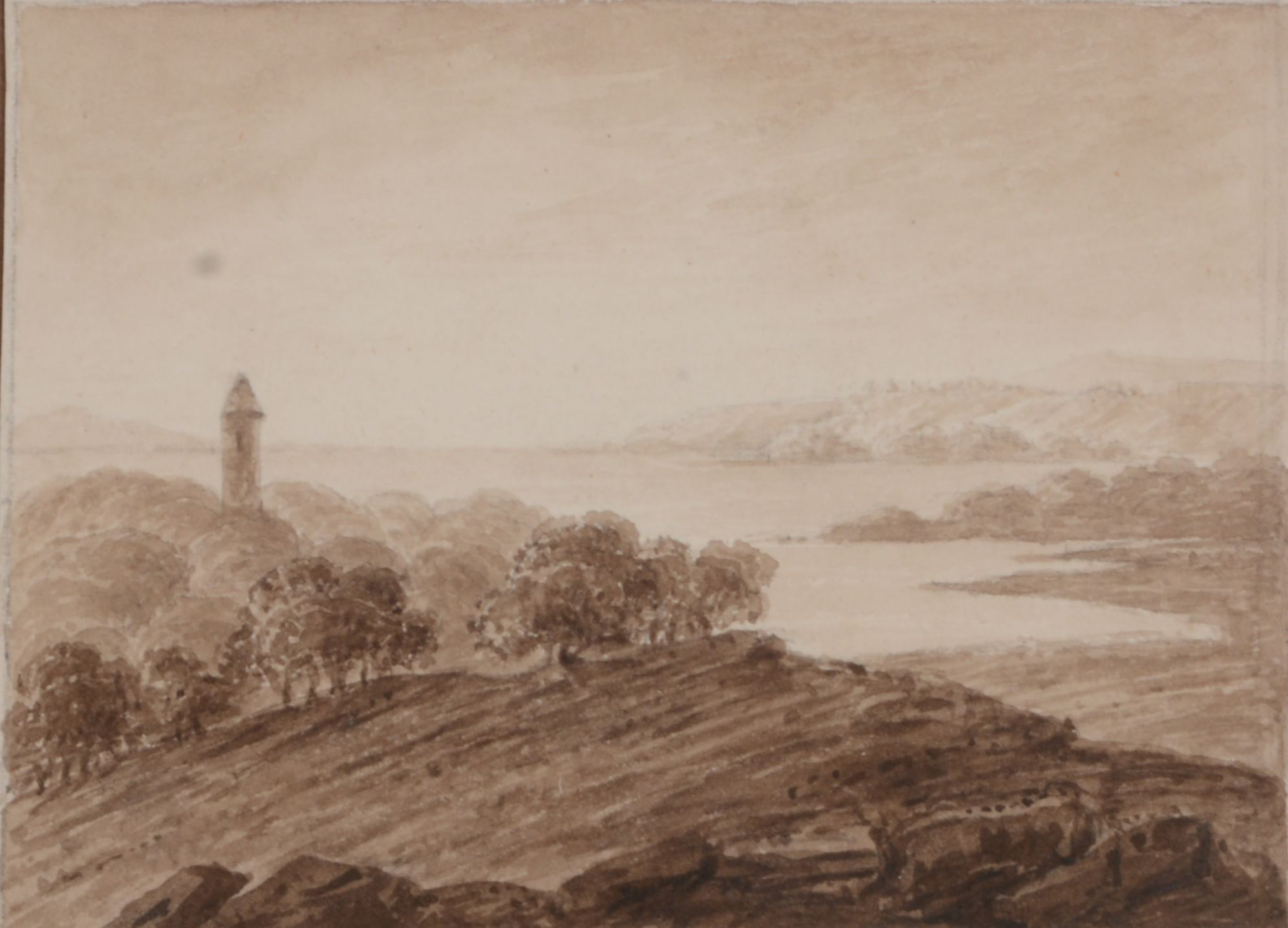 E. Clements (19th century) - Old tower and Lough Neagh; Shane's Castle on Lough Neagh A pair, - Image 4 of 7