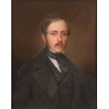 English School (c.1870s) - Half length portrait of Prince Albert (1819-1861) Pastel Inscribed on