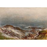 Attributed to David Cox (1783-1859) - Seascape Watercolour, heightened with body white Signed and