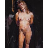 Robert O. Lenkiewicz (1941-2002) - Elaine Armstrong Oil on board 61 cm x 49.5 cm., (24 x 19 1/2