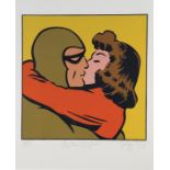 Dick Frizzell (b 1943) Another Big Kiss screenprint, ltd ed 35/100 signed and dated 'Frizzell/09' (