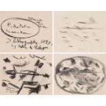 Colin McCahon (1919-87) Puketutu Manukau three lithographs together with cover sheet, edition of