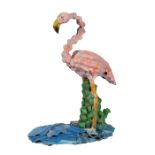 Jeff Thomson (b 1957) Flamingo painted corrugated iron 125cm height  PROVENANCE commissioned by