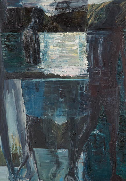 Euan Macleod (b 1956) White Cube (Inside Seascape) oil on canvas signed and dated 'EUAN MACLEOD/