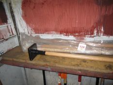 Five wooden handle square punners