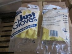 Eight boxes Just Gloves natural rubber gloves, 100 pairs per box