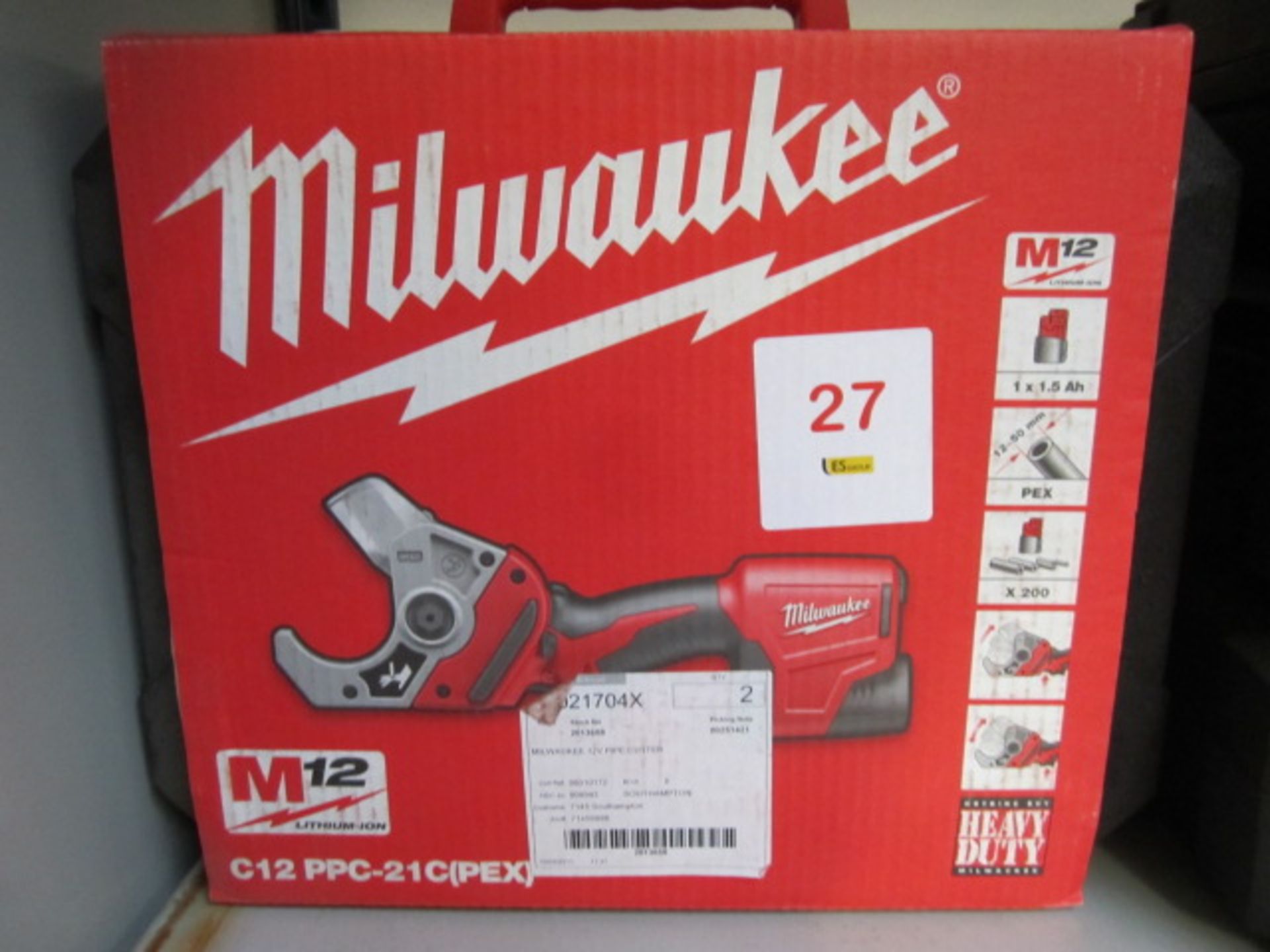 Milwaukee C12 PPC021C (PEX) 12v pipe cutter