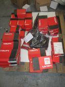 Pallet of consumable Hilti stock including HSA  M20 x170 /M12x120 /M12x110 M20x170 threaded stud