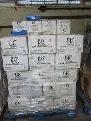Fifty four boxes Uci powdered latex examination gloves, 10x100 per box, size small