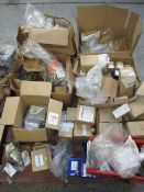 Pallet of consumable stock including full  nuts, nylon inserts, screw button nuts, nyloc nuts etc.