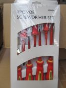 Five boxes 7pc VDE screwdriver sets, 20 sets per box