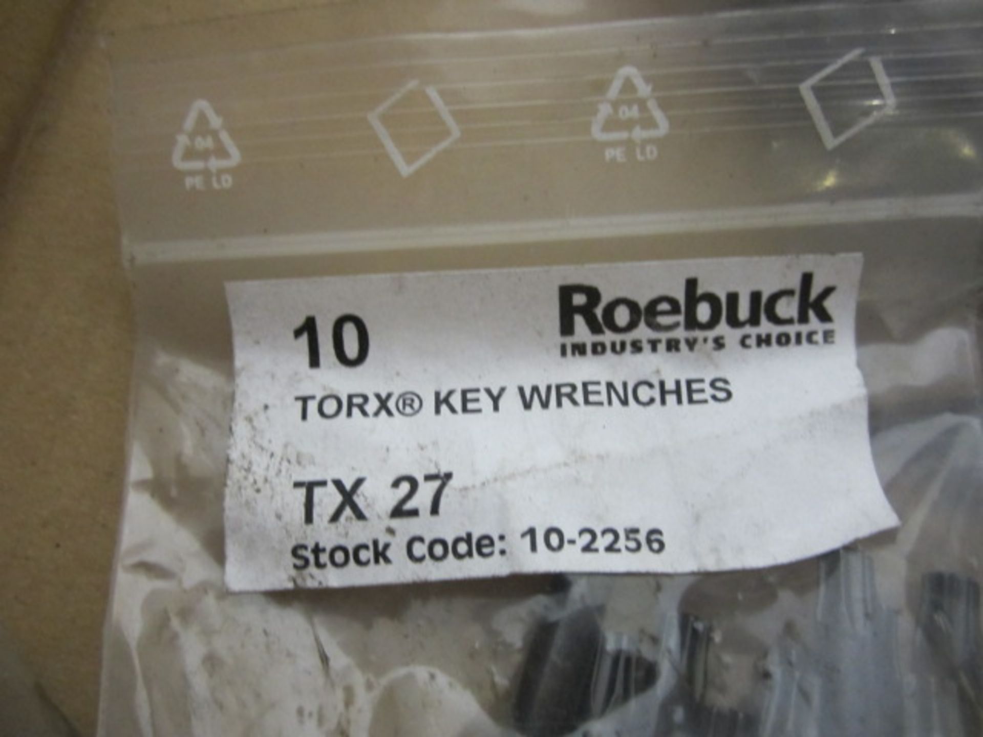 Twelve packs Roebuck Torx key wrenches, ten per pack - Image 2 of 2