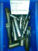 Morse Taper sleeves: 1-2 (14 off), 2-3 (6off), 2-4 (4off)
Morse Taper Straight Sockets No 2 (3off)