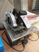 Silverline electric tile cutter and 1200w electric circular cross cut saw (both all faults) (located